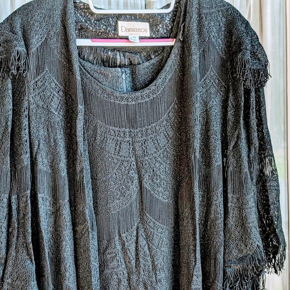 Vintage Damianou Fringed Dress and Jacket - Picture 7 of 13